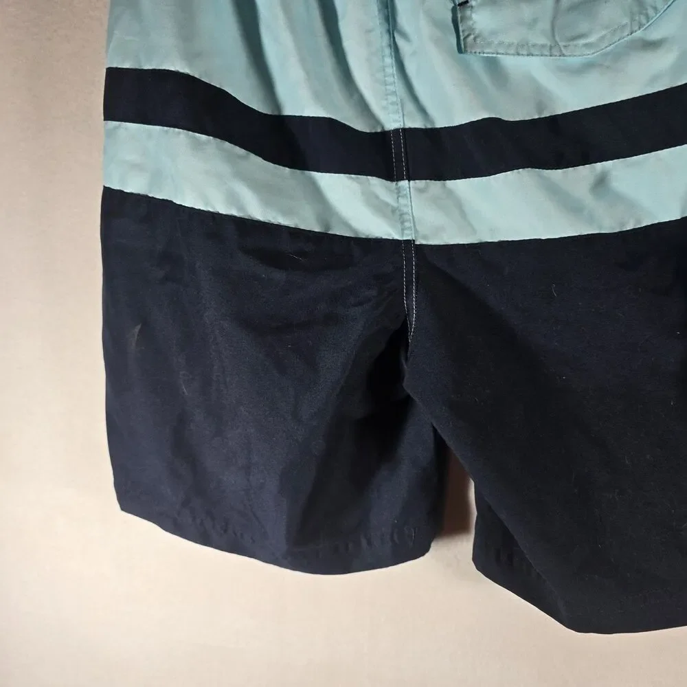 George Mens Swim Trunks Medium Light Blue And Dark Blue, Sizes 32-34